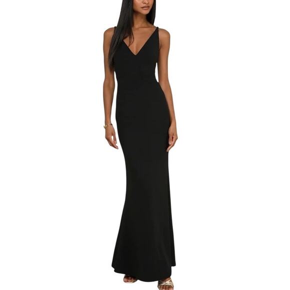 Lulus Melora Black Sleeveless Maxi Dress NWT - S - Picture 1 of 6